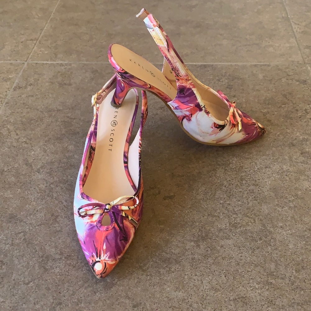 Purple floral shoes